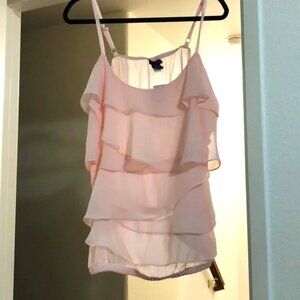 Pink tiered ruffle cami torrid size 2